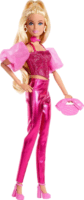 Mattel Barbie Deluxe Style - Szőke hajú Barbie baba Metál pink ruhában és