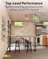 Goobay 70824 23"-55" LCD TV / Monitor Mennyezeti Tartó Konzol - Fekete