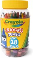 Crayola Óriás zsírkréta műanyag üvegben - Vegyes színek (28 db/csomag)