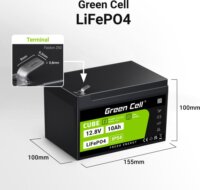 Green Cell CUBE LiFePO4 10Ah 12.8V 128Wh lítium-vas-foszfát akkumulátor
