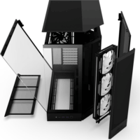 NZXT H9 Flow RGB Midi Torony Számítógépház - Fekete