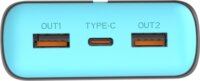 Tracer EnerGen Powerbank 2x USB-A + USB-C 20000mAh 20W - Fekete/Kék