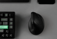 Keychron M5 Bluetooth + RF Wireless Vertikális Egér - Fekete