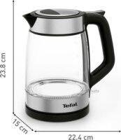 Tefal KI605830 Vízforraló 1.7L 2200 Watt - Átlátszó / Fekete / Ezüst