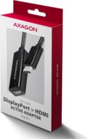 Axagon RVD-HI20N DisplayPort 1.2 Apa - HDMI 2.0 Anya Adapterkábel 0.15m - Fekete