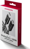 Axagon RVD-HI20C2 DisplayPort 1.4 Apa - HDMI 2.0 Apa Adapterkábel 1.8m - Fekete