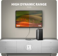 Axagon RVD-HI20C2 DisplayPort 1.4 Apa - HDMI 2.0 Apa Adapterkábel 1.8m - Fekete