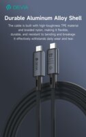 Devia Extreme Speed Series USB-C apa - USB-C apa Adat- és töltőkábel 240W 1m - Fekete