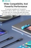 Devia Extreme Speed Series USB-C apa - USB-C apa Adat- és töltőkábel 240W 1m - Fekete