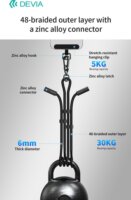 Devia Extreme Speed Series Woven USB-C apa - USB-C apa Adat- és töltőkábel 1.6m - Fekete