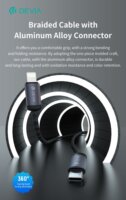 Devia Gracious Series USB-C apa - Lightning apa Adat- és töltőkábel 1m - Fekete