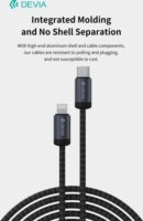 Devia Gracious Series USB-C apa - Lightning apa Adat- és töltőkábel 1m - Fekete
