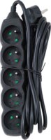 Esperanza ELK208K Hálózati elosztó 5 aljzatos 3m - Fekete