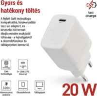 Emos V01G20 USB-C Hálózati Töltő Adapter 20W - Fehér