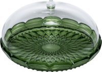 Guzzini Vanity Átlátszó süteményestál 30cm - Zöld