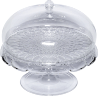 Guzzini Vanity Átlátszó talpas süteményestál 30cm - Fehér