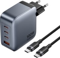 Vention TZ-FETH0-EU 2x USB-A / 3x USB-C Hálózati Gyorstöltő Adapter 100W - Szürke