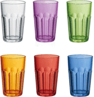 Guzzini Happy Hour 6 darabos műanyag Pohár készlet - Vegyes színek