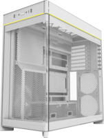 Montech HS02 ARGB Midi Torony Számítógépház + 4db 120mm ventilátor - Fehér