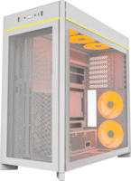 Montech HS01 PRO ARGB Midi Torony Számítógépház + 2db 120mm ventilátor - Fehér