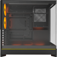 Montech HS02 PRO ARGB Midi Torony Számítógépház + 2db 120mm ventilátor - Fekete