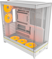 Montech HS02 PRO ARGB Midi Torony Számítógépház + 2db 120mm ventilátor - Fehér