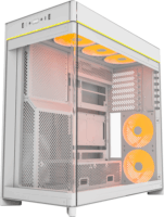 Montech HS02 PRO ARGB Midi Torony Számítógépház + 2db 120mm ventilátor - Fehér