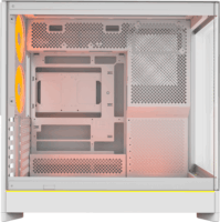 Montech HS02 PRO ARGB Midi Torony Számítógépház + 2db 120mm ventilátor - Fehér