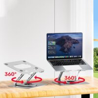 Unitek OT180SL01 Állítható / Dönthető 10-16" Laptop Asztali Állvány - Ezüst