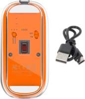 Manhattan 190282 Wireless Egér - Narancs / Átlátszó