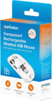 Manhattan 190275 Wireless Egér - Fehér / Átlátszó