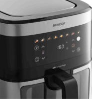 Sencor SFR 9000SS AirFryer Forrólevegős sütő 9L 1700 Watt - Ezüst/Fekete