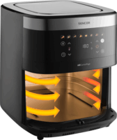 Sencor SFR 9000SS AirFryer Forrólevegős sütő 9L 1700 Watt - Ezüst/Fekete