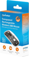 Manhattan 190268 Wireless Egér - Fekete / Átlátszó