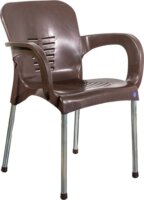 Iris GF-700BR Paris Kerti műanyag szék fém lábakkal - Barna