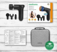 Medisana MG 560 Akkus Hideg&Meleg Masszázspisztoly 4 masszázsfejjel - Fekete