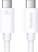 Baseus Superior USB-C apa - USB-C apa Adat- és töltőkábel 1m 240W - Fehér