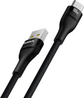 Baseus Flash 2 USB-A apa - USB-C apa Adat- és töltőkábel 2m - Fekete