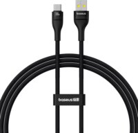 Baseus Flash 2 USB-A apa - USB-C apa Adat- és töltőkábel 1m - Fekete