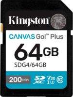 Kingston 64GB Canvas Go Plus Gen4 SDXC UHS-I C10 Memóriakártya