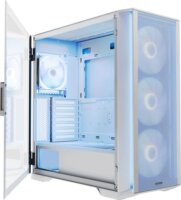 Modecom Horizon Flow ARGB Midi Torony Számítógépház + 3db 140mm / 1db 120mm ventilátor - Fehér