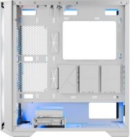 Modecom Horizon Flow ARGB Midi Torony Számítógépház + 3db 140mm / 1db 120mm ventilátor - Fehér