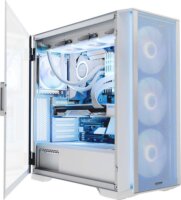 Modecom Horizon Flow ARGB Midi Torony Számítógépház + 3db 140mm / 1db 120mm ventilátor - Fehér