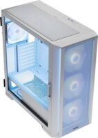 Modecom Horizon Flow ARGB Midi Torony Számítógépház + 3db 140mm / 1db 120mm ventilátor - Fehér