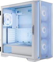 Modecom Horizon Flow ARGB Midi Torony Számítógépház + 3db 140mm / 1db 120mm ventilátor - Fehér
