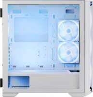 Modecom Horizon Flow ARGB Midi Torony Számítógépház + 3db 140mm / 1db 120mm ventilátor - Fehér