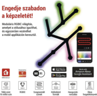 Emos ZIW269R GoSmart Lines RGBIC Dekorációs Lámpa készlet (9db / csomag) - Fekete