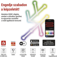 Emos ZIW249R GoSmart Lines RGBIC Dekorációs Lámpa készlet (9db / csomag) - Fehér