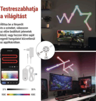 Emos ZIW249R GoSmart Lines RGBIC Dekorációs Lámpa készlet (9db / csomag) - Fehér