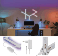 Emos ZIW249R GoSmart Lines RGBIC Dekorációs Lámpa készlet (9db / csomag) - Fehér